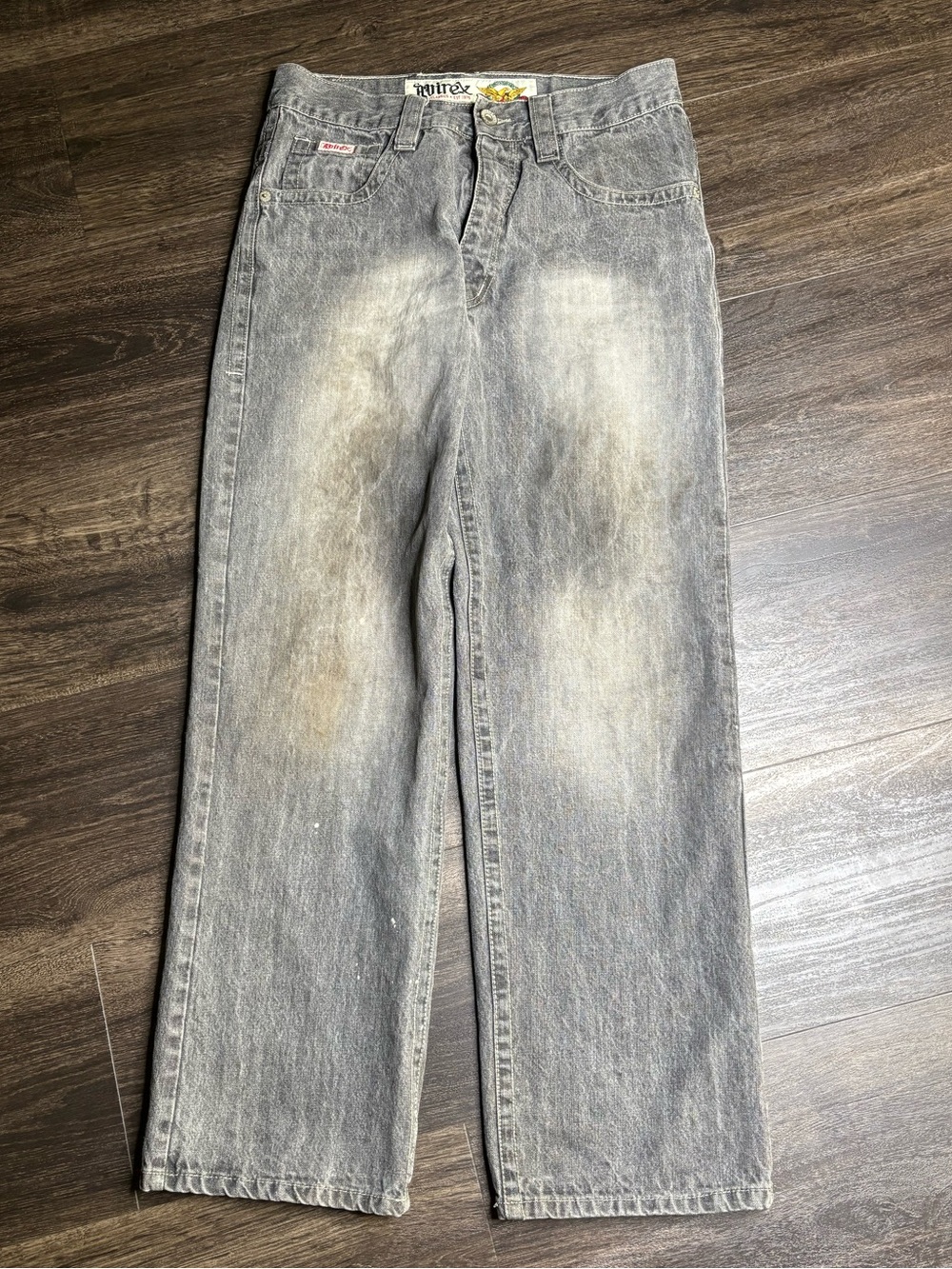 VTG Y2K Avirex Mens Wide Leg Denim Jeans Baggy 32